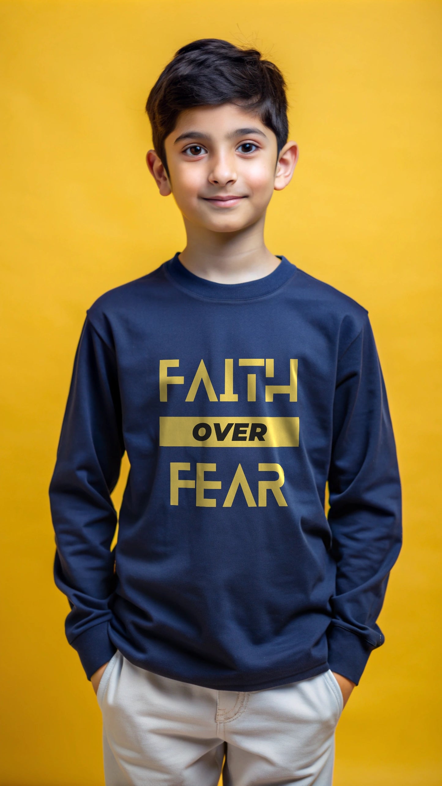 Faith over Fear - Youth long sleeve tee