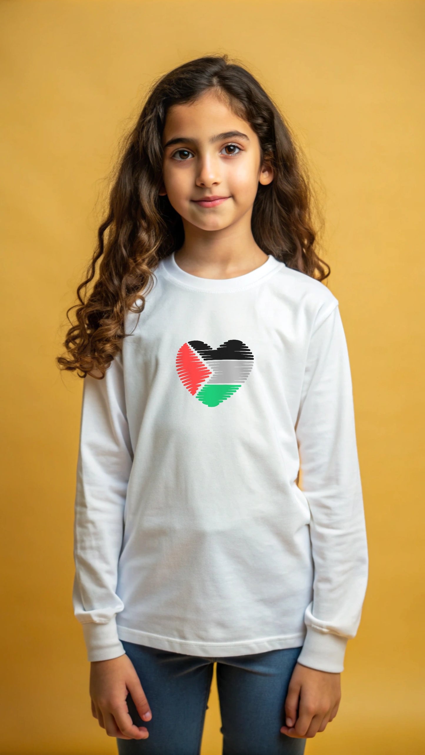 Palestine Heart - Youth long sleeve tee