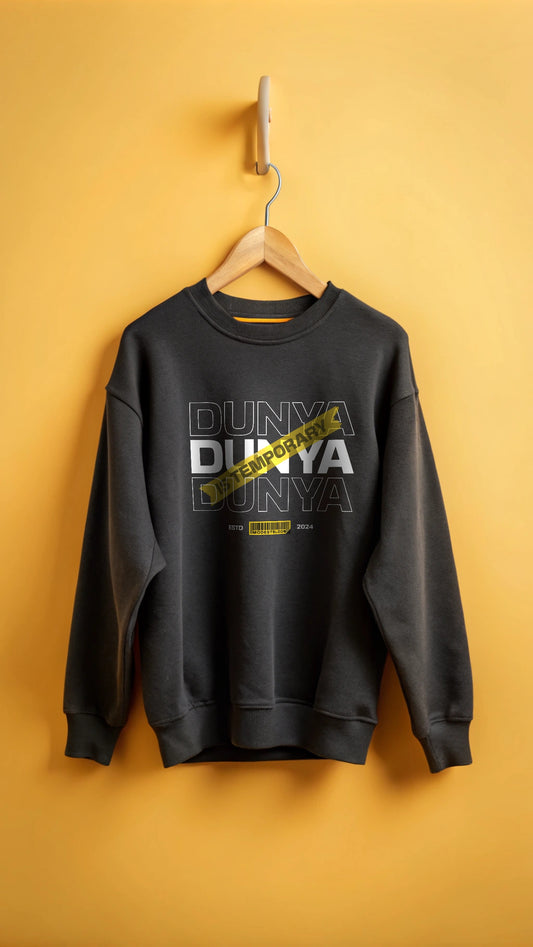 DUNYA is Temporary - Youth crewneck sweatshirt