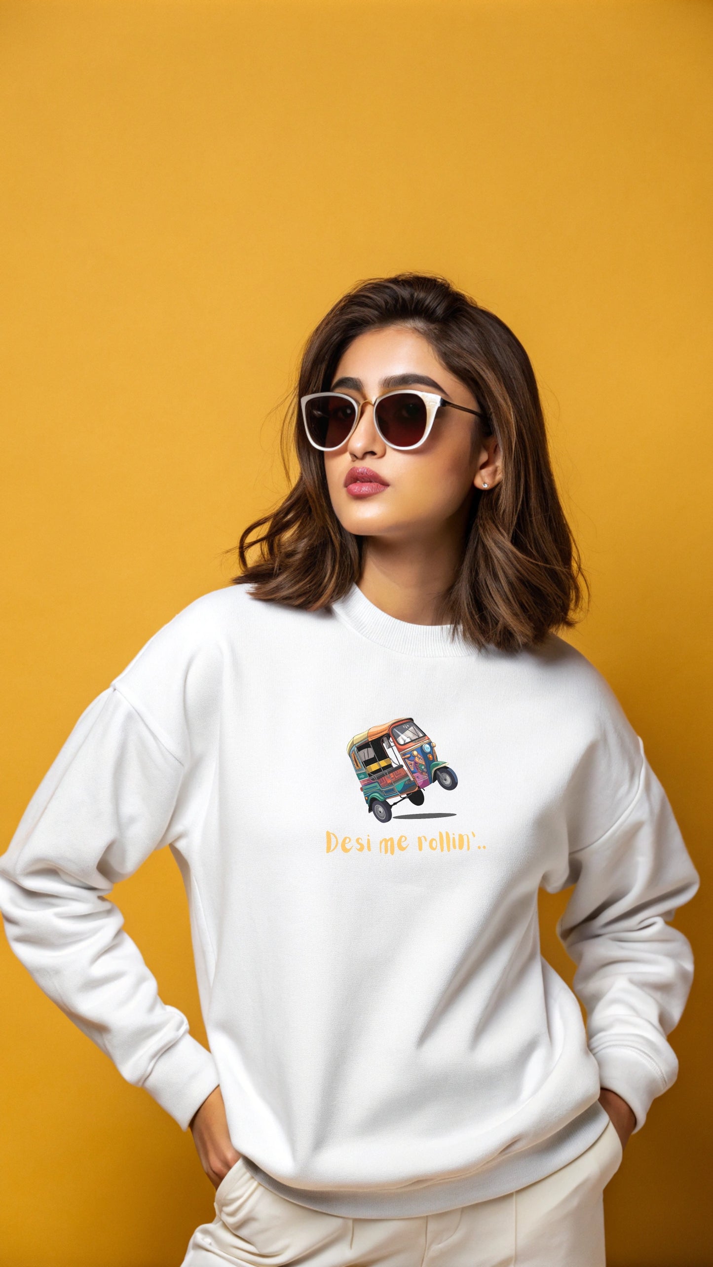 Adult Unisex Premium Sweatshirt - Desi me Rollin..